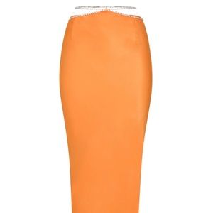 Satin Skirt with rhinestones